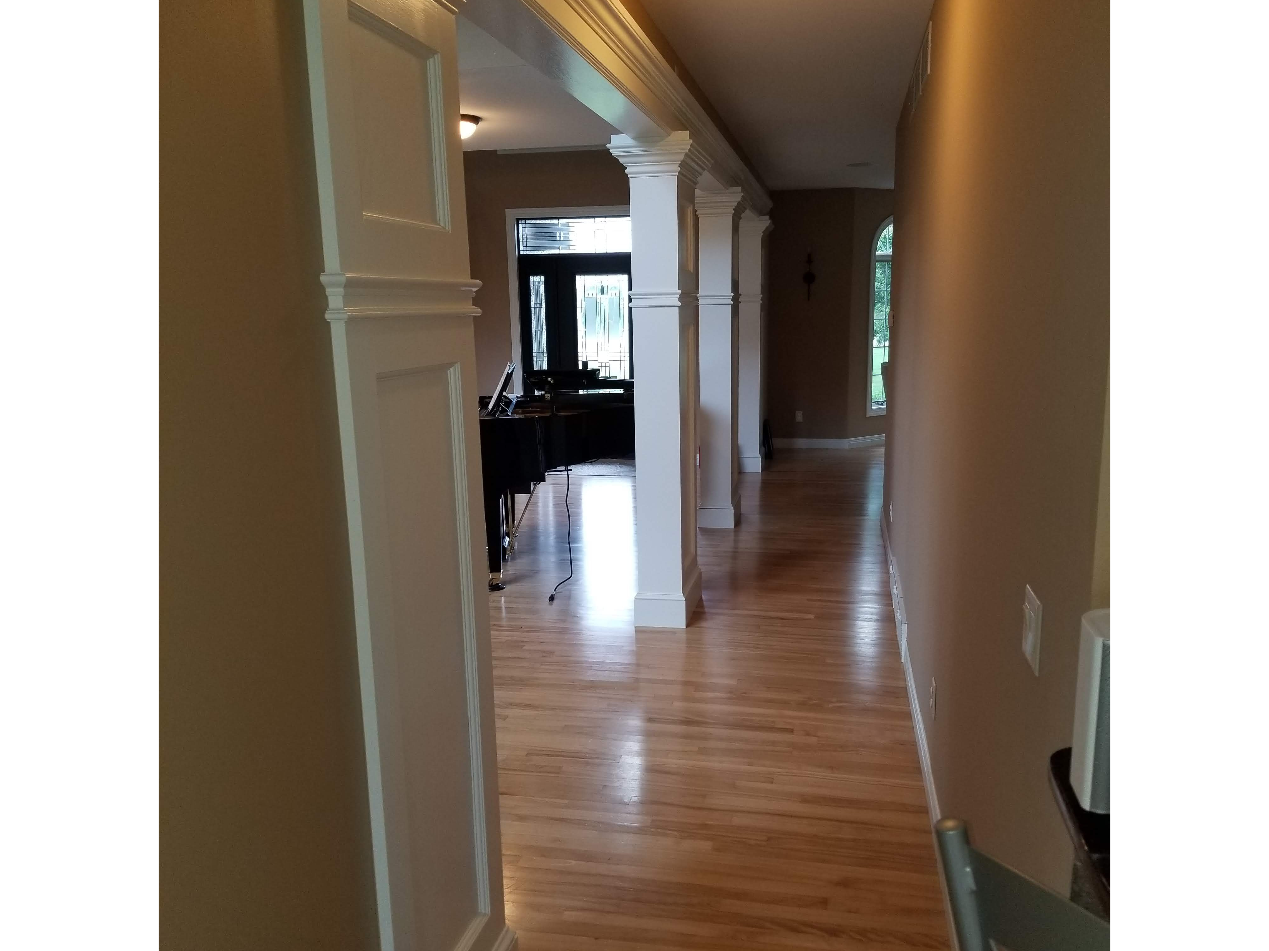 Crisp paint on hallway